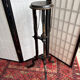 Napoleon III side table in blackened wood and bronze, decorated with chains, 19th century.