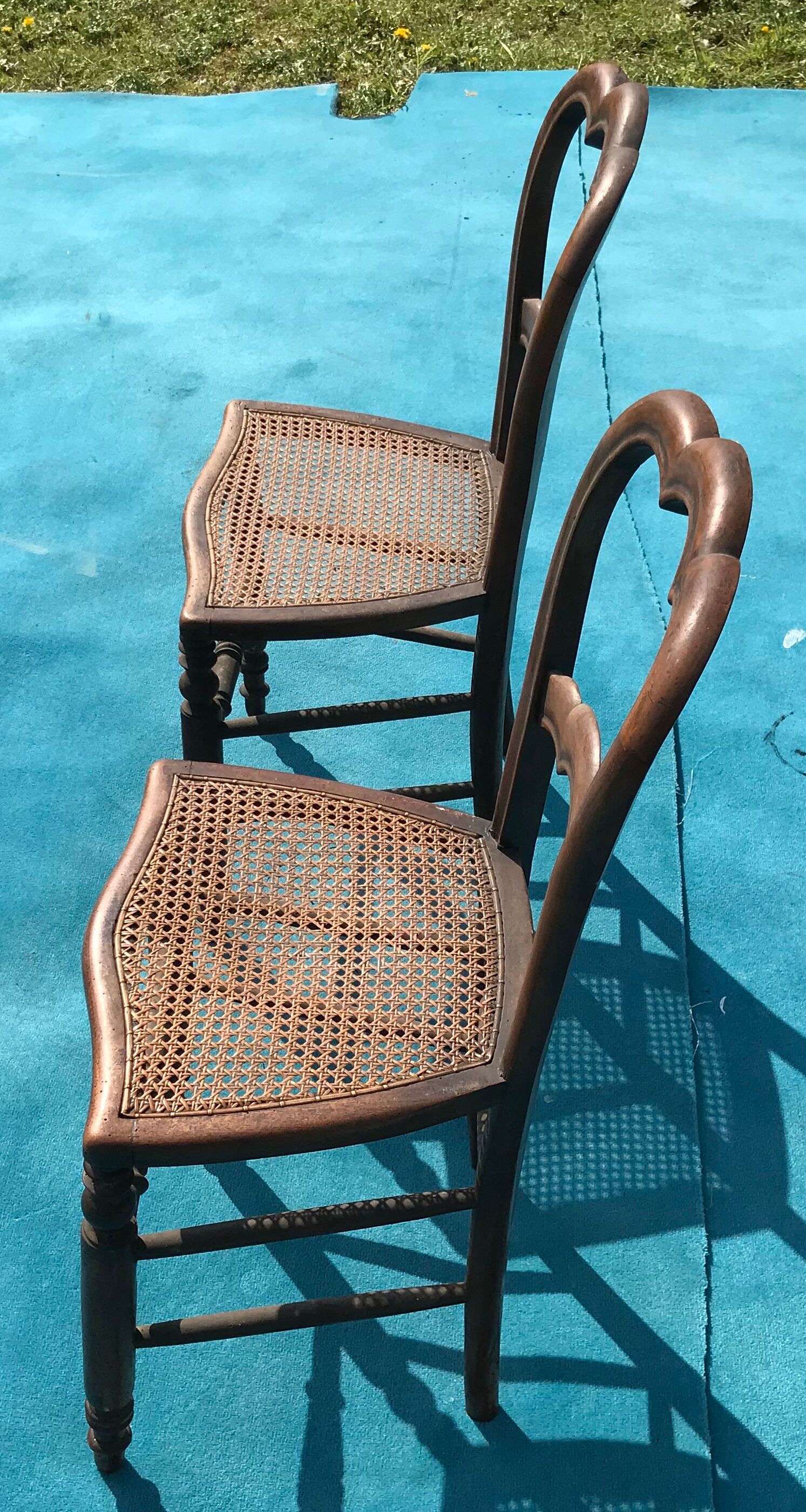 Pair of cane chairs