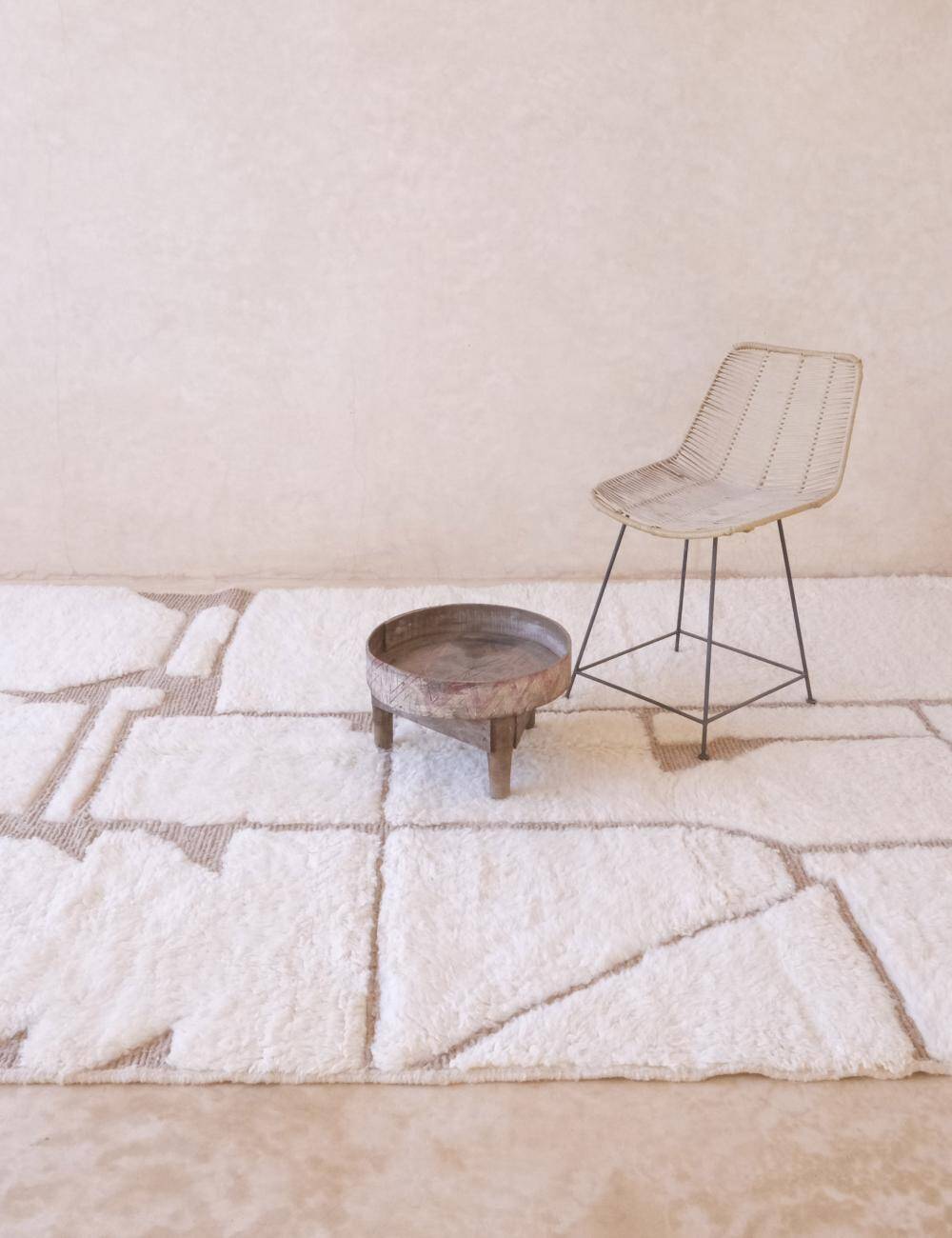 Tapis Blanc Contemporain - 300 x 206 cm