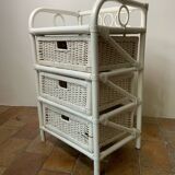 Meuble 3 tiroirs en rotin