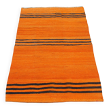 Orange handmade small rugs