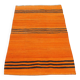 Orange handmade small rugs
