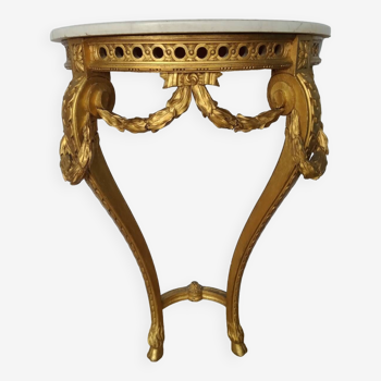 Louis XVI style console in gilded wood