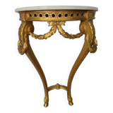 Louis XVI style console in gilded wood