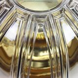 Pair of wall sconces in brass and amber glass or ceiling light by Limburg, Germany, 1960s.