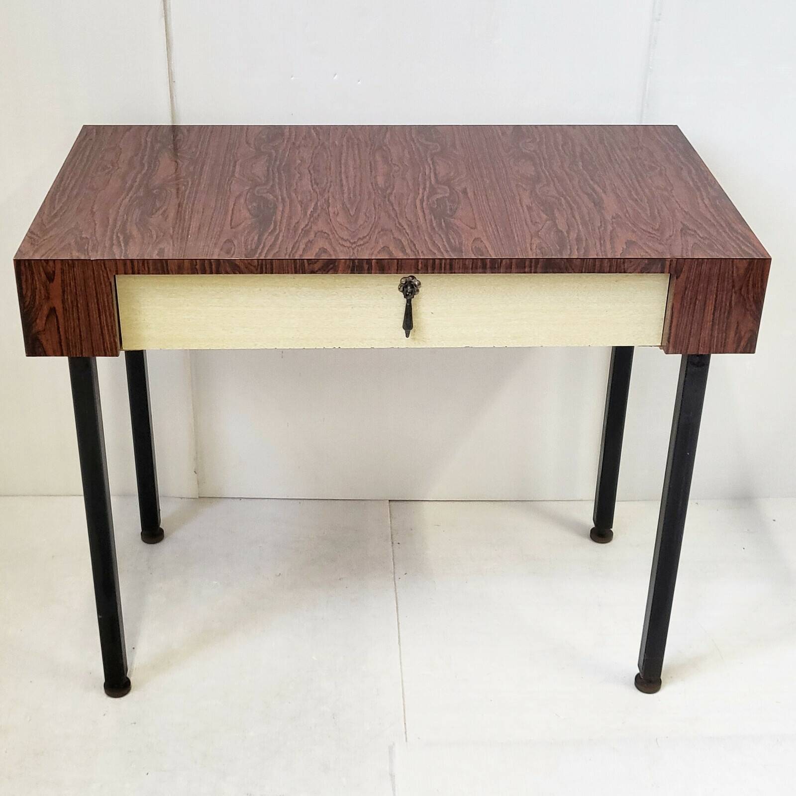 Adorable vintage 1960s desk in formica & metal 60s 1960s 60s years