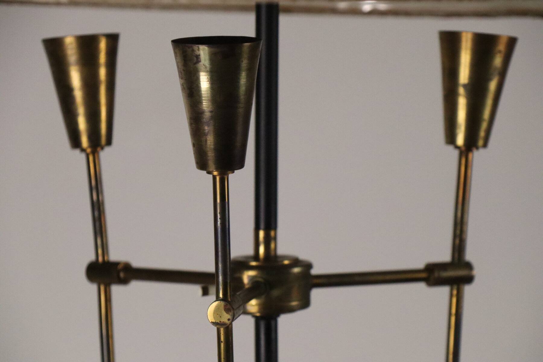 Vintage Arlus floor lamp in metal and brass, 1960
