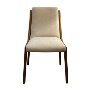 Chaise design bois et - tissu