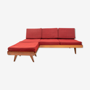 Mid century corner folding sofa by František Jirák for Tatra Nábytok, 1960´s, Czechoslovakia