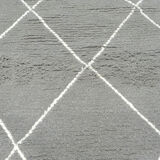 Moroccan berber carpet grey in hand-woven wool