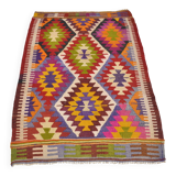 Small Oushak Multicolour Kilim Rug sk 1677