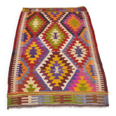 Small Oushak Multicolour Kilim Rug sk 1677