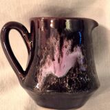 Vallauris milk jug, glazed ceramic, brown old rose A152-2