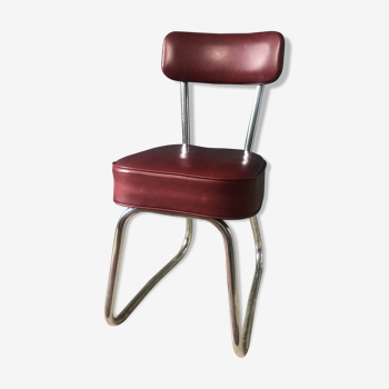 Vintage chair in skai & chrome