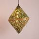 Bamboo Lighting 30cm Green and Purple, Bamboo Hanging Light