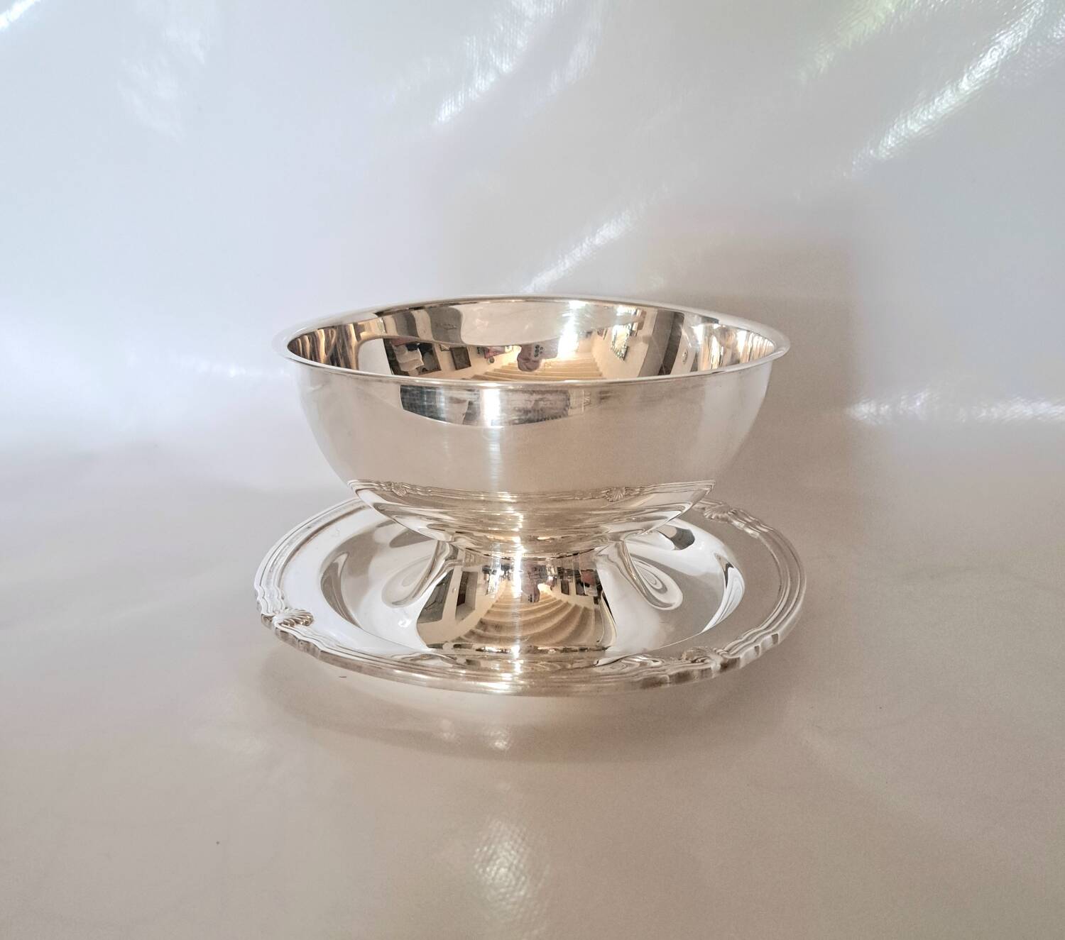 Three dishes Signed Christofle Gallia collection