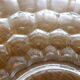 Dish and 6 duralex plates in vintage transparent glass 1970