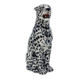 Ceramic Statue Leopard White