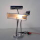 Vintage desk lamp with 3 chromed shades