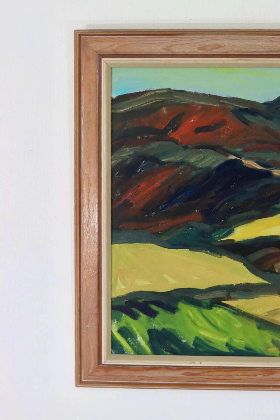 Huile sur toile suédoise « Paysage » de Kersti Flyckt