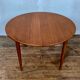 Vintage Round Table in Teak Diameter 110 with butterfly extension