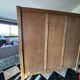 Brutalist wardrobe made of solid elm from Maison Regain, vintage 1970.