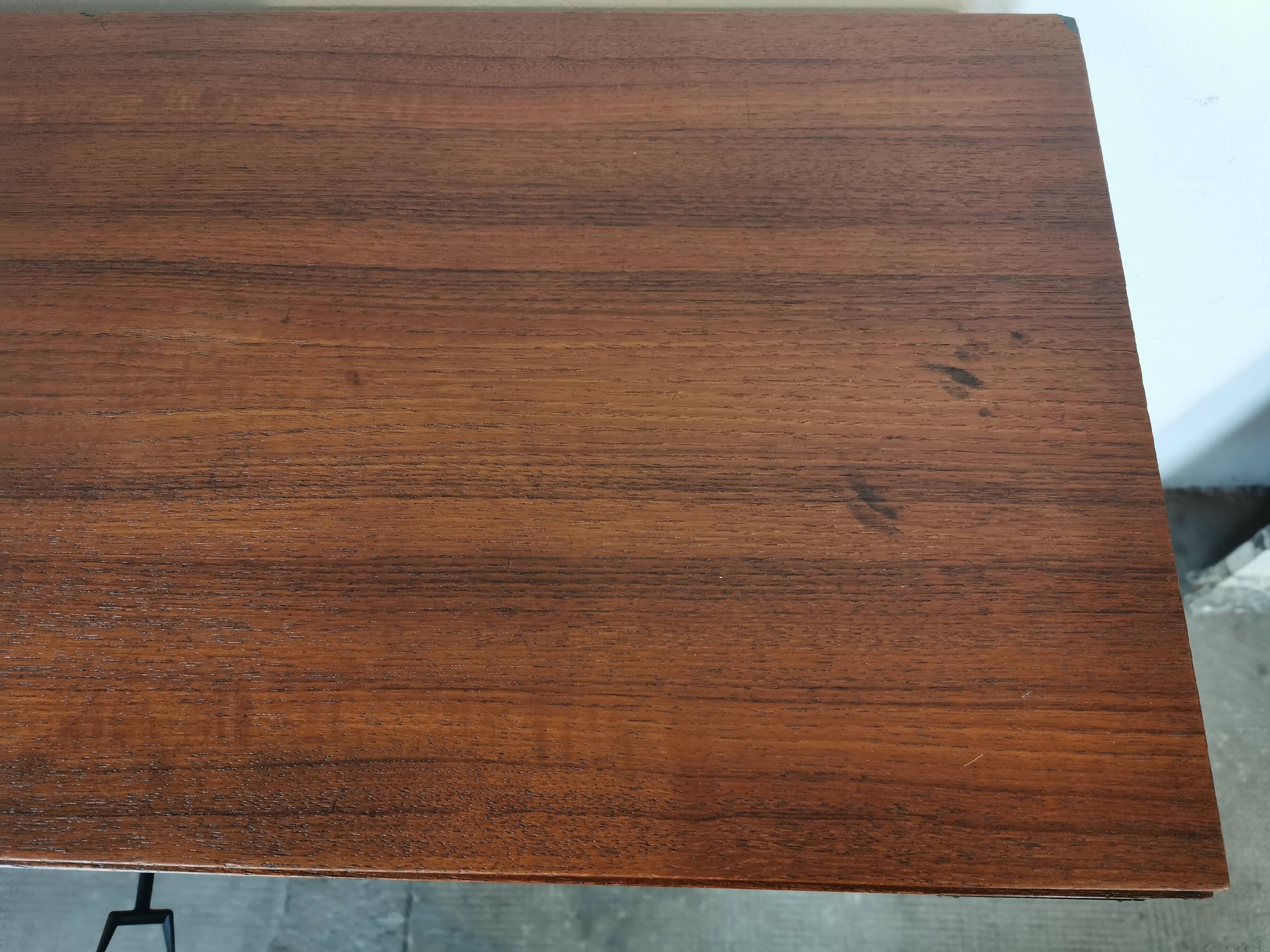 Small teak and metal sideboard, 70s