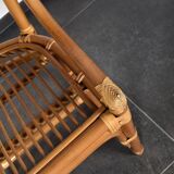 Set of 4 rattan armchairs