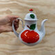 Vintage German Seltmann Bavaria Apple Teapot / fruit