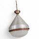 Large aluminium industrial hanging lamp 1970s height 55 cm