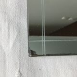 Thick engraved bevelled mirror 39cm X 30cm