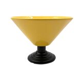 Yellow Conic Vase, postmodern, Italy 1980s