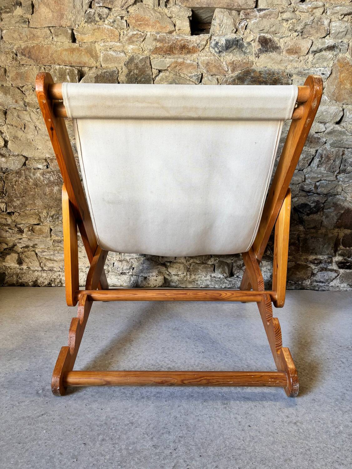 Vintage IKEA pine lounge chair from 1974