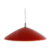 Danish red metal pendant lamp by Preben Fabricius & Jørgen Kastholm for Nordisk Solar, 1960s