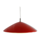 Danish red metal pendant lamp by Preben Fabricius & Jørgen Kastholm for Nordisk Solar, 1960s