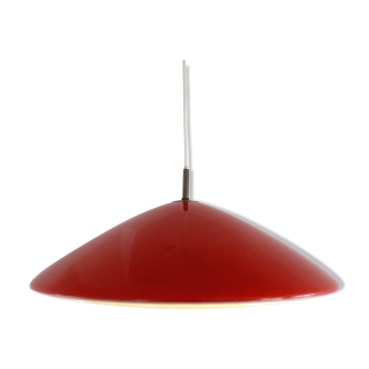 Danish red metal pendant lamp by Preben Fabricius & Jørgen Kastholm for Nordisk Solar, 1960s