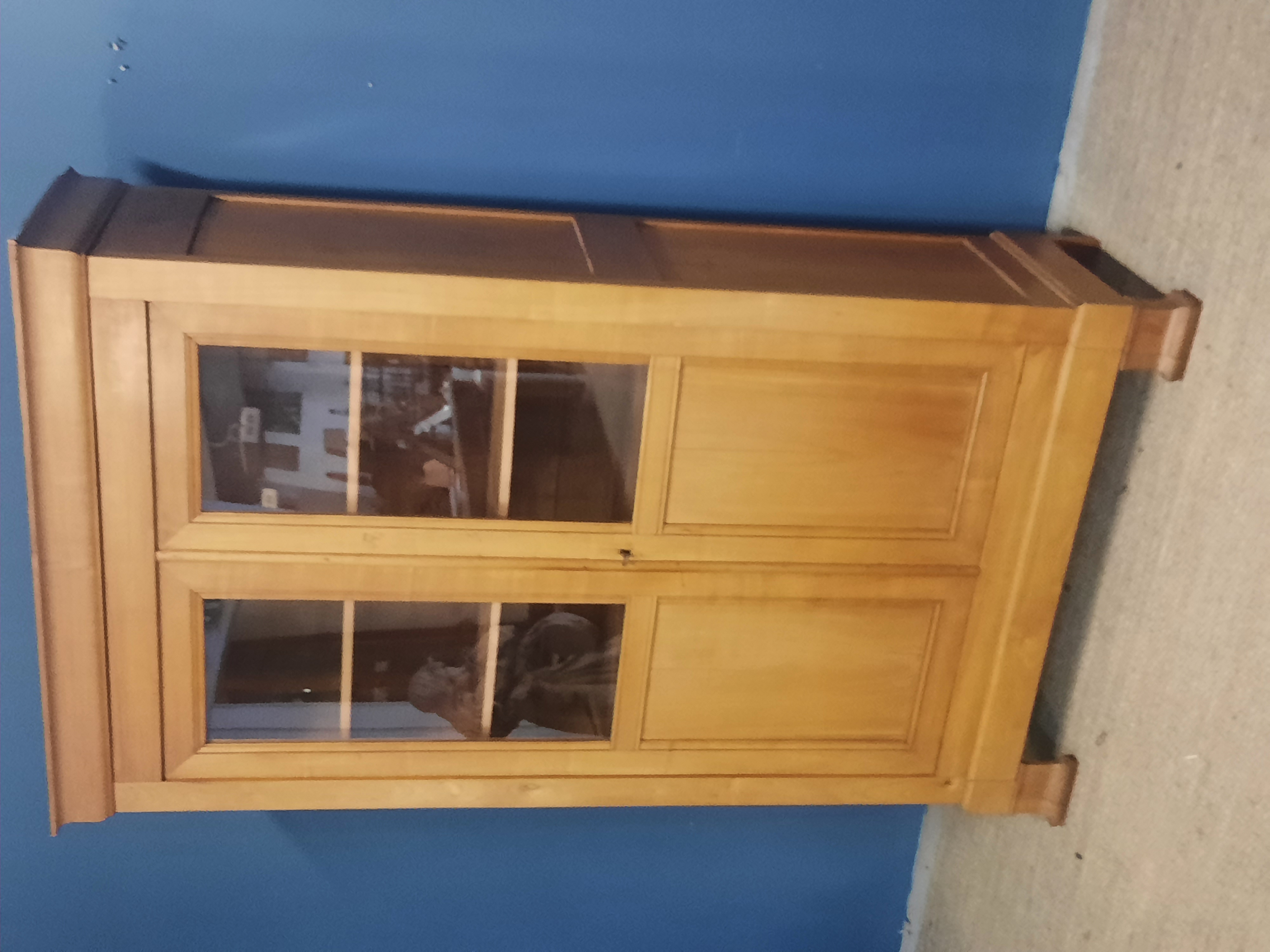 Louis Philippe style cherry wood bookcase