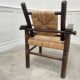 Fauteuil paillé 1950 dlg Dudouyt