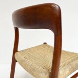 Set of 4 Model 75 chairs by Niels O. Möller, 1950s