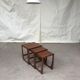 Vtg Mid Century Quadrille Teak Sunelm Nest Of Tables Side Coffee Table Danish