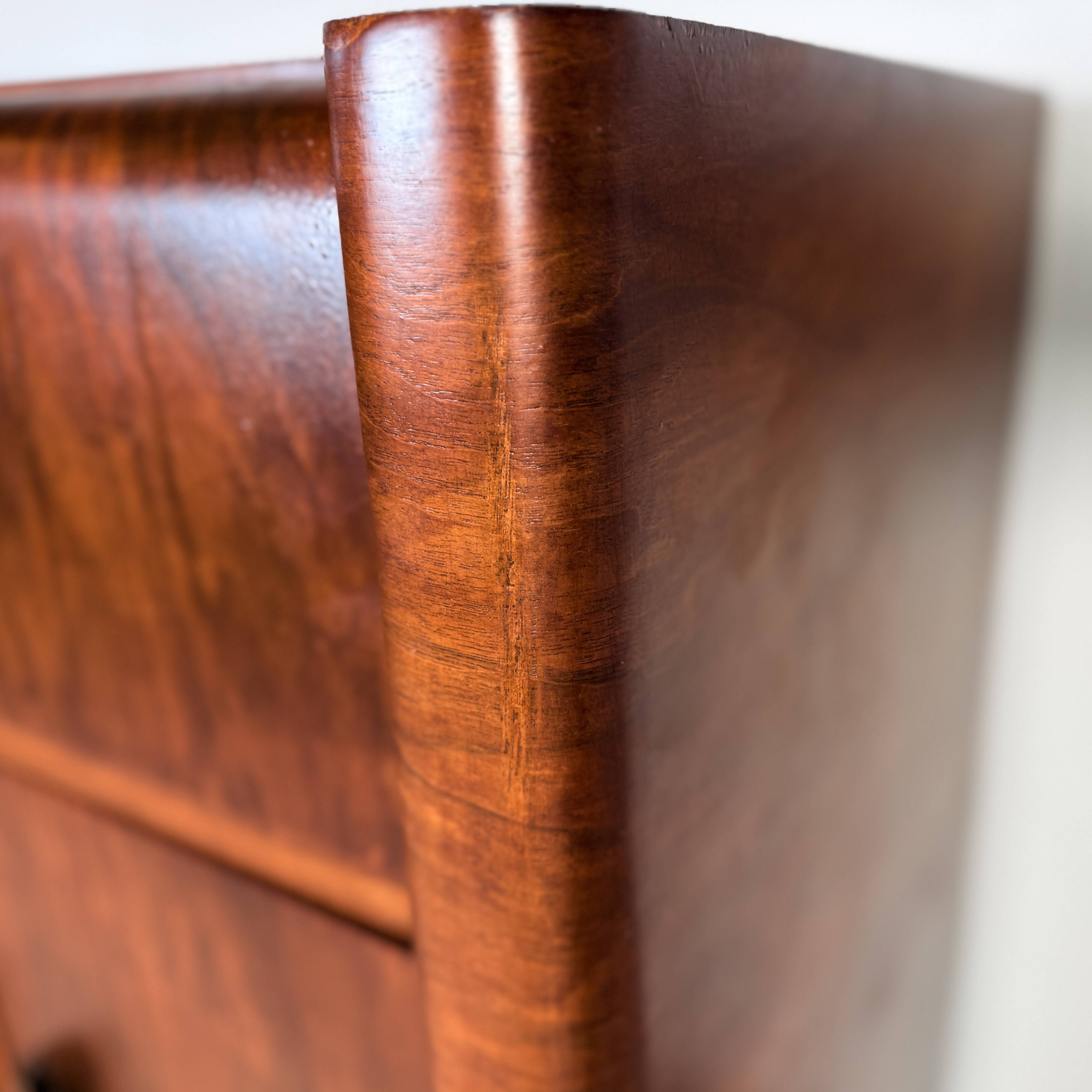 Art Deco audio cabinet with pull-out drawer