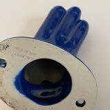 Patère Main de Mickey par J.C. Peire, en céramique bleu, des années 70-80