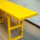 Yellow lacquered console with a flip-top surface by McGuire San Francisco, 1970s.
