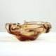 Art glass amber bowl by jan beranek for skrdlovice, czechoslovakia circa 1960