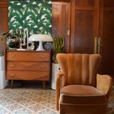 Chair caning and velvet cocktail