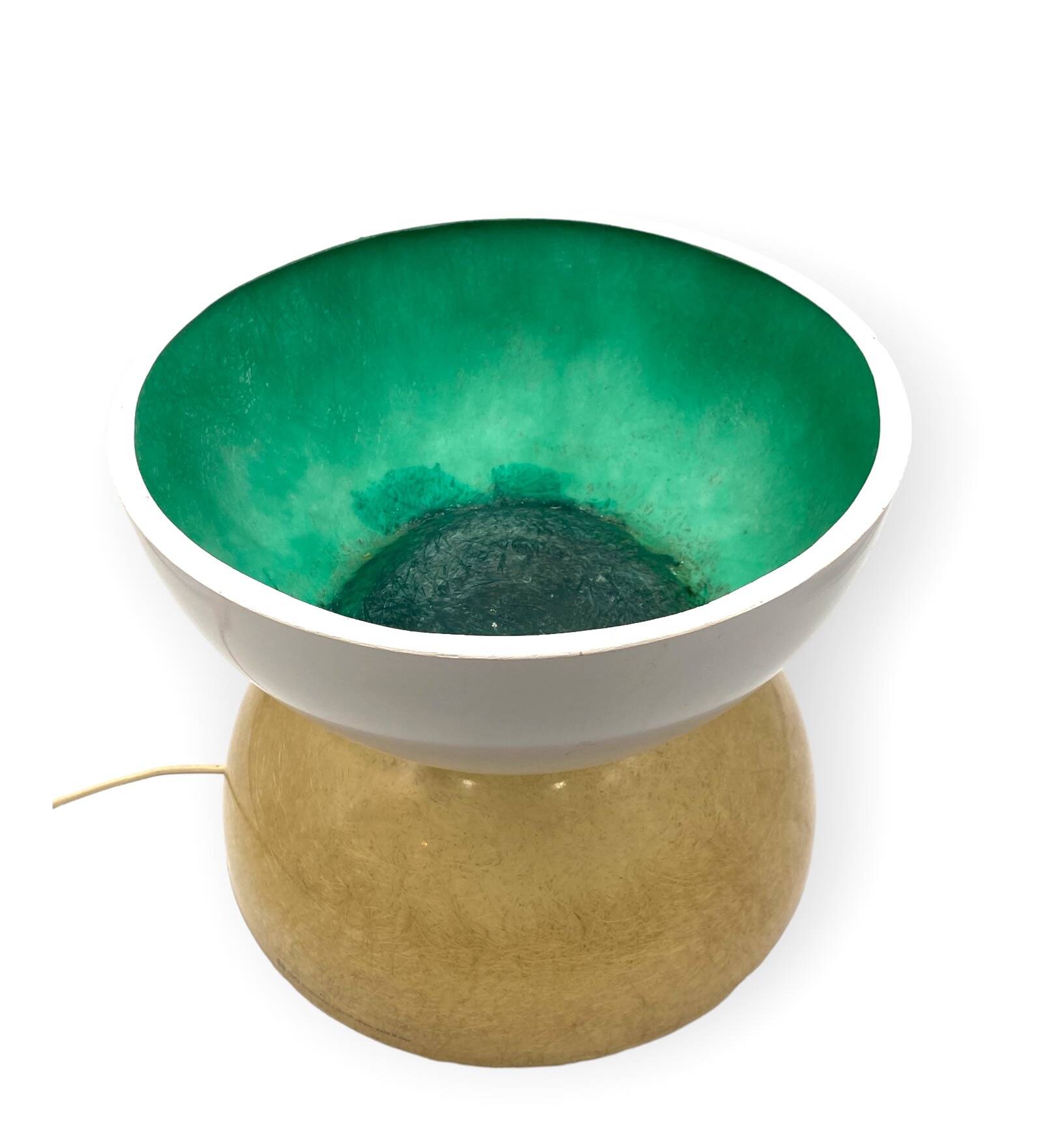 Planter / Pot fiberglass lamp, Luci Milano Italy, 1970s