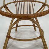 Vintage rattan chair by Dirk van Sliedregt Rohe Noordwolde 1960 in the Netherlands