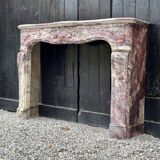 Regency Fireplace in Violet Breccia Marble, 18th Century