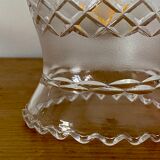 Baladeuse tulipe vintage en verre ciselé
