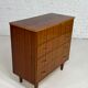 Commode années 60 en bois et laiton
